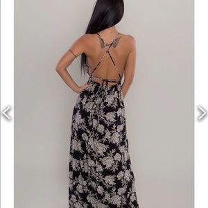 Floral Black Maxi